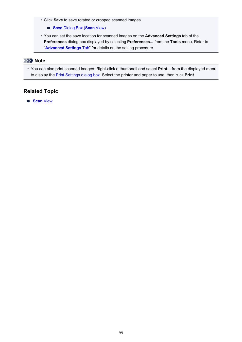 Related topic | Canon My Image Garden User Manual | Page 99 / 308