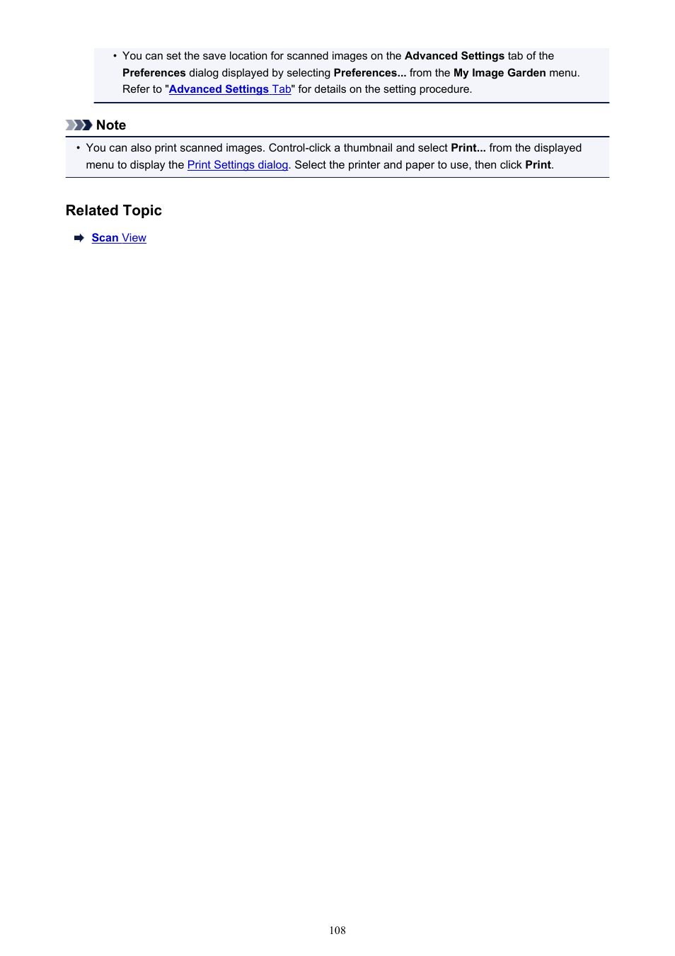 Related topic | Canon My Image Garden User Manual | Page 108 / 304