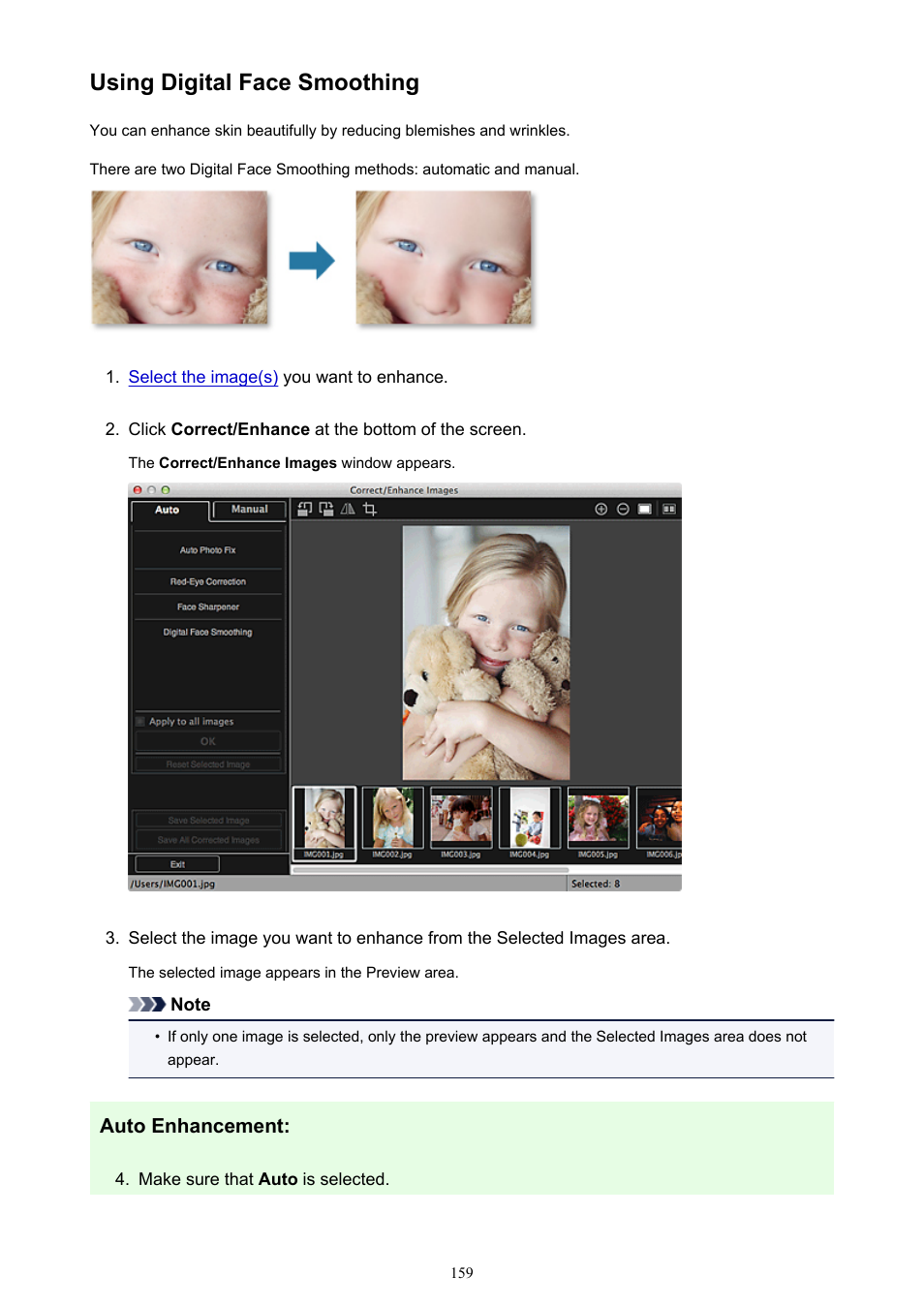 Using digital face smoothing | Canon My Image Garden User Manual | Page 159 / 304