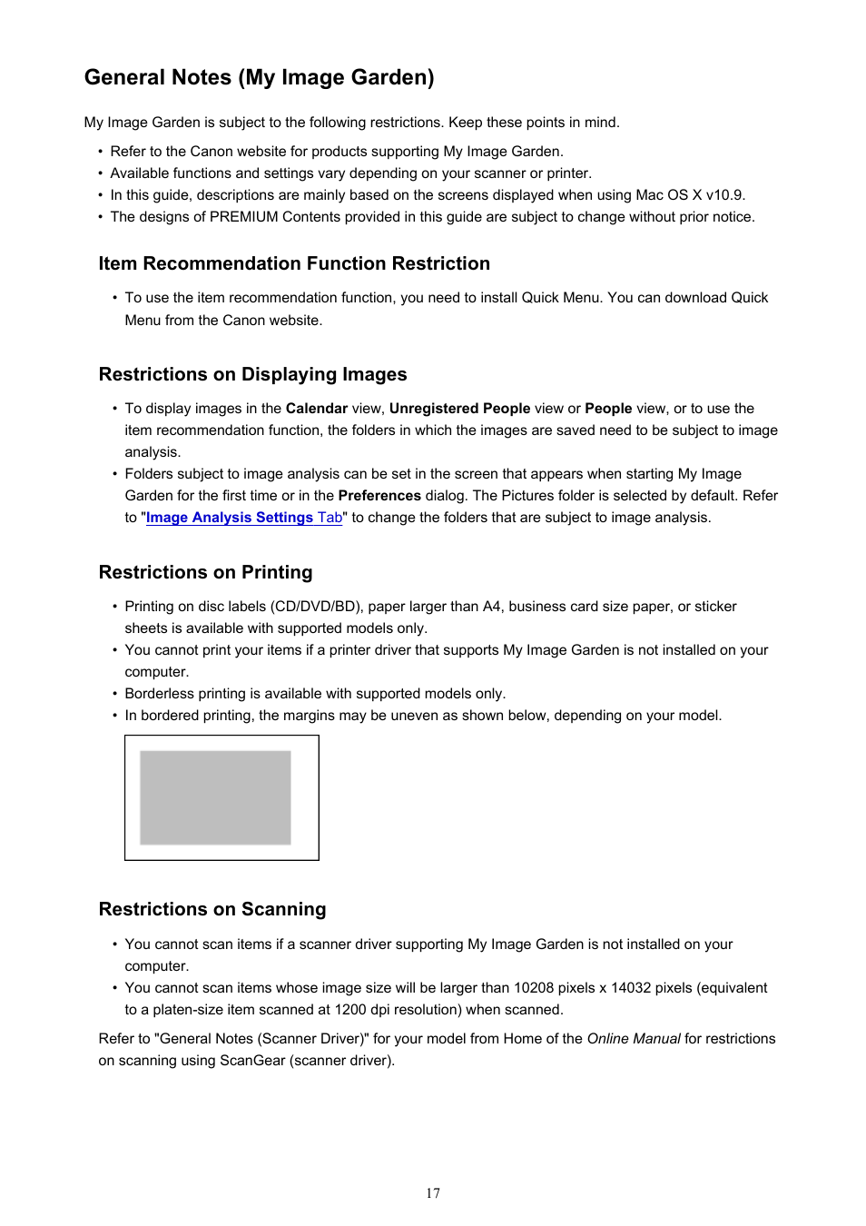 General notes (my image garden) | Canon My Image Garden User Manual | Page 17 / 304