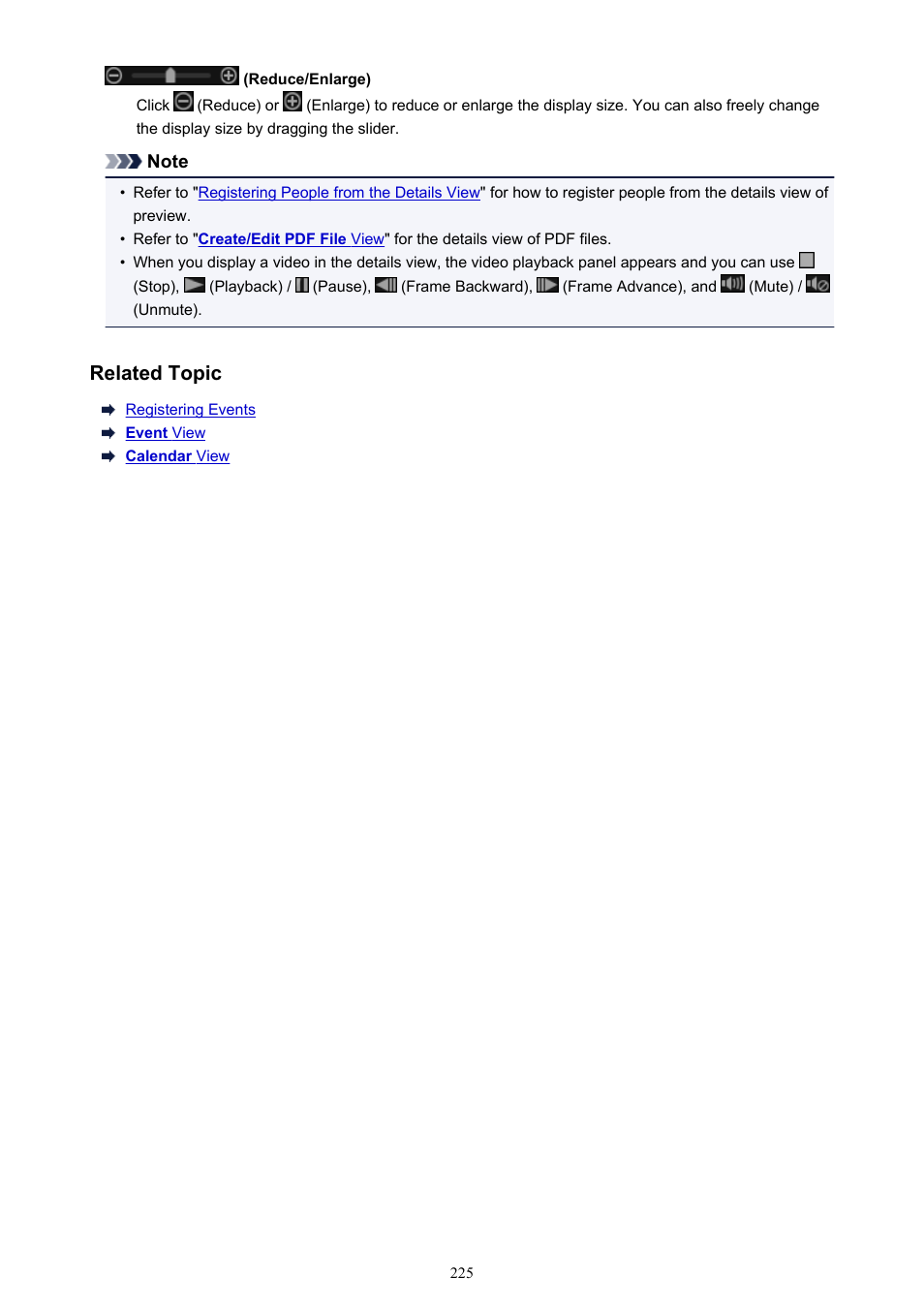 Related topic | Canon My Image Garden User Manual | Page 225 / 304