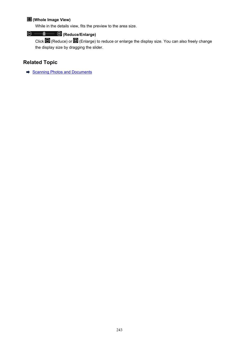 Related topic | Canon My Image Garden User Manual | Page 243 / 304