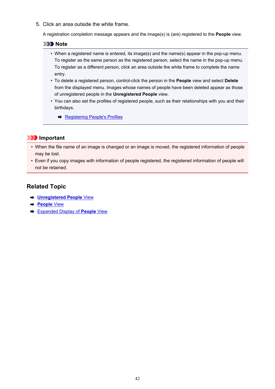 Related topic | Canon My Image Garden User Manual | Page 42 / 304