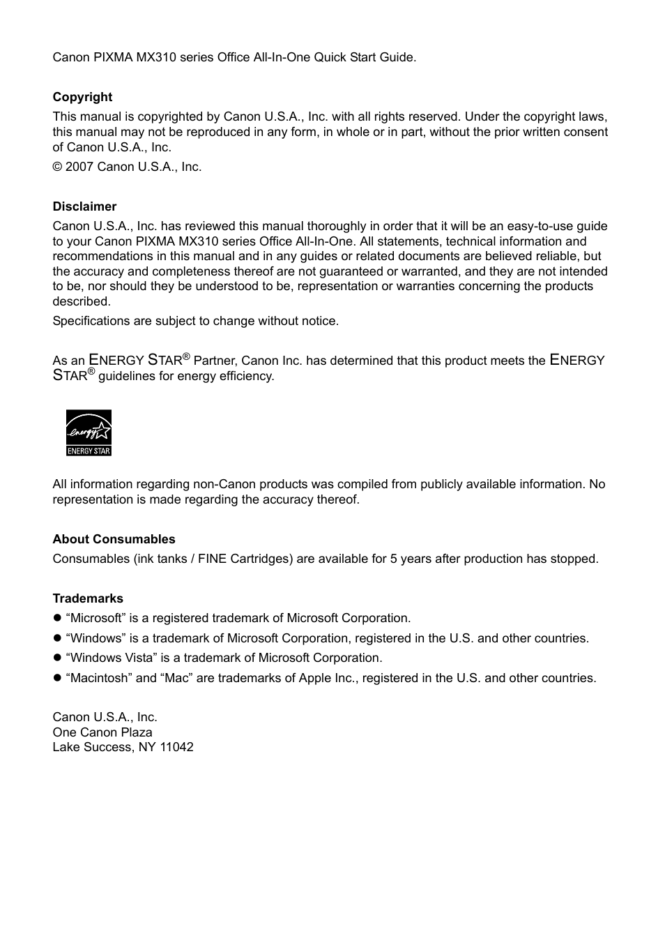 Canon PIXMA MX310 User Manual | Page 4 / 124