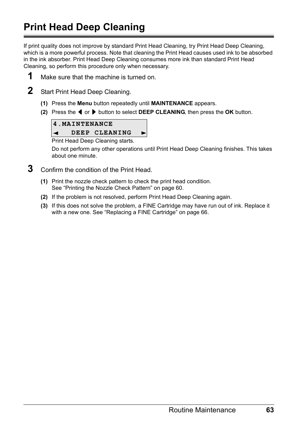 Print head deep cleaning | Canon PIXMA MX310 User Manual | Page 67 / 124