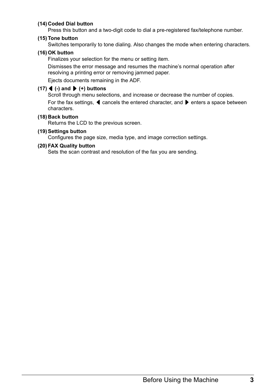 3before using the machine | Canon PIXMA MX310 User Manual | Page 7 / 124