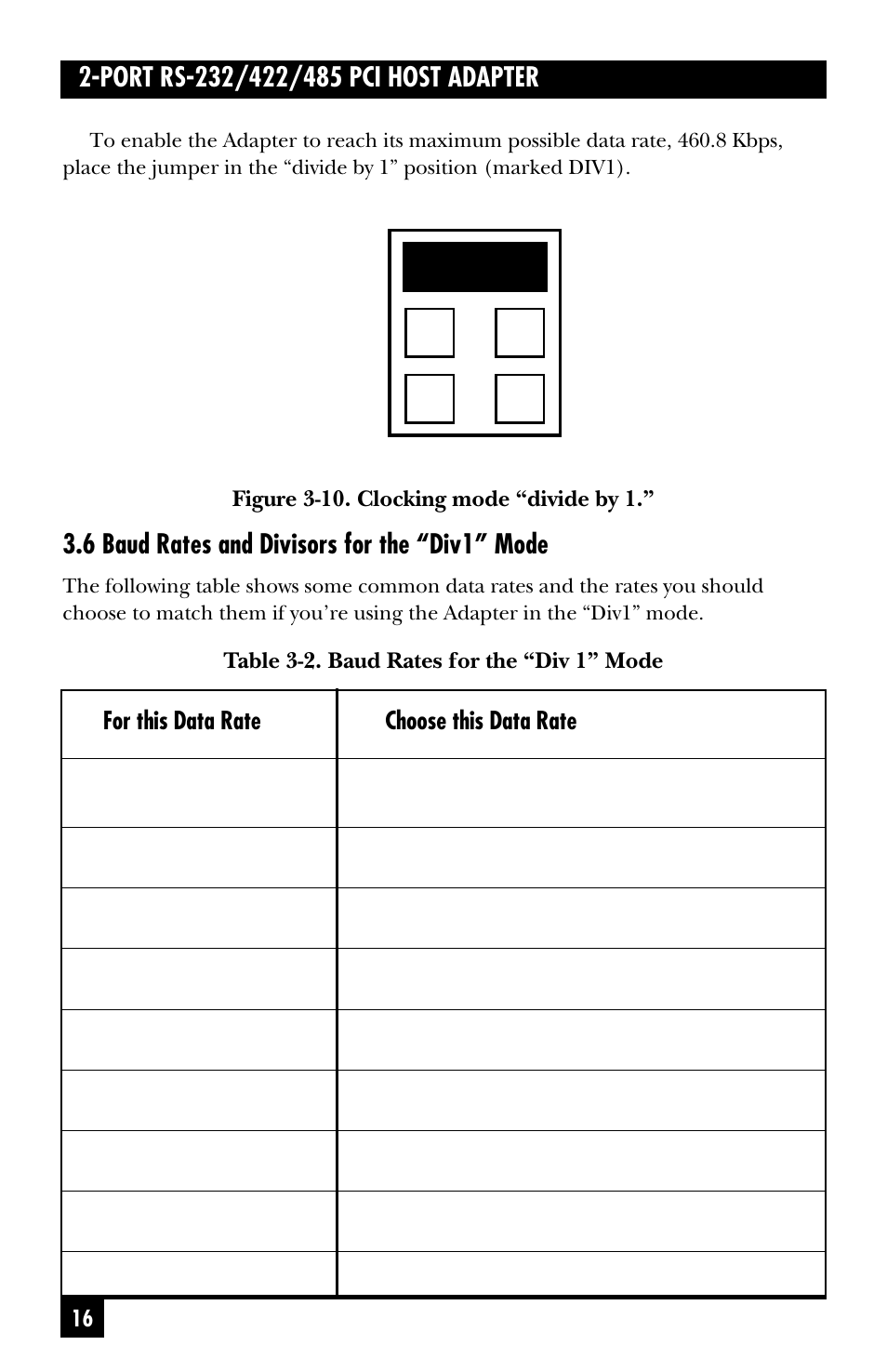 Div1 div2 div4 | Black Box IC187C User Manual | Page 17 / 36