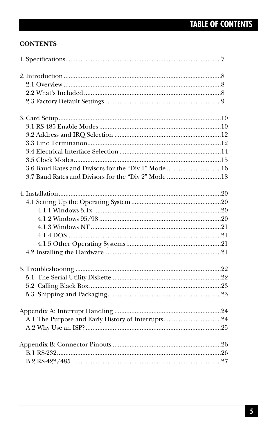 Black Box IC187C User Manual | Page 6 / 36