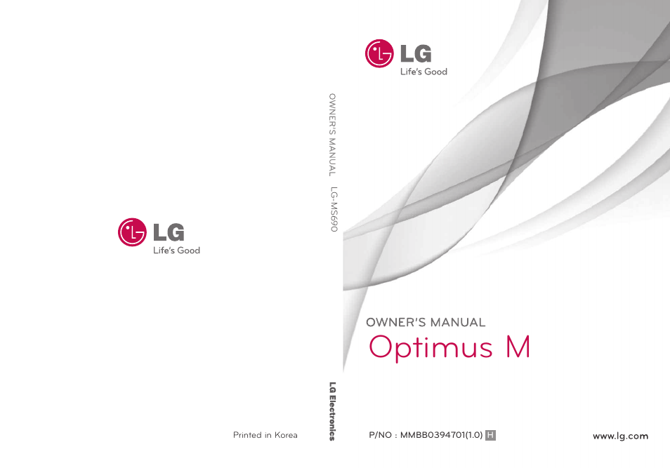 LG Optimus MS690 User Manual | 155 pages