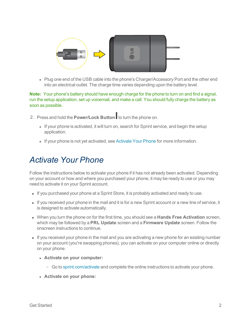 Activate your phone | LG Optimus G User Manual | Page 10 / 192