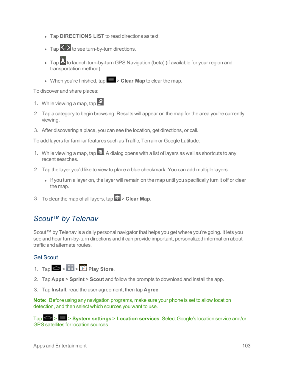 Scout™ by telenav | LG Optimus G User Manual | Page 111 / 192