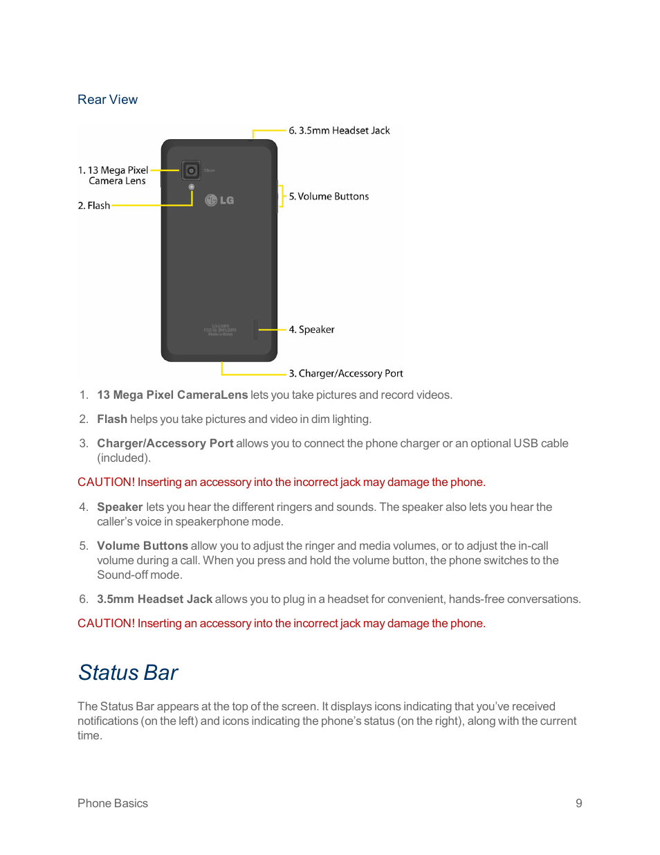 Status bar | LG Optimus G User Manual | Page 17 / 192