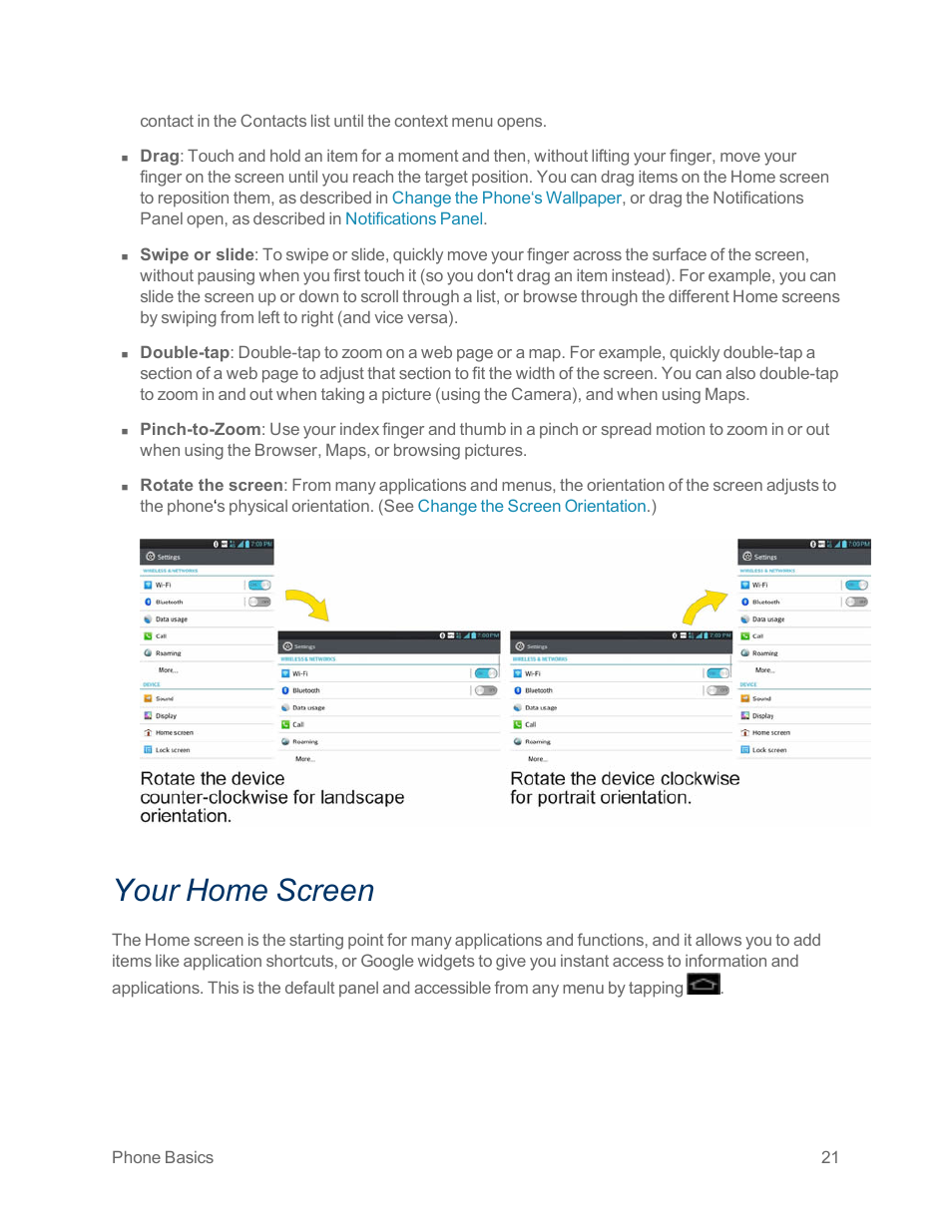 Your home screen | LG Optimus G User Manual | Page 29 / 192