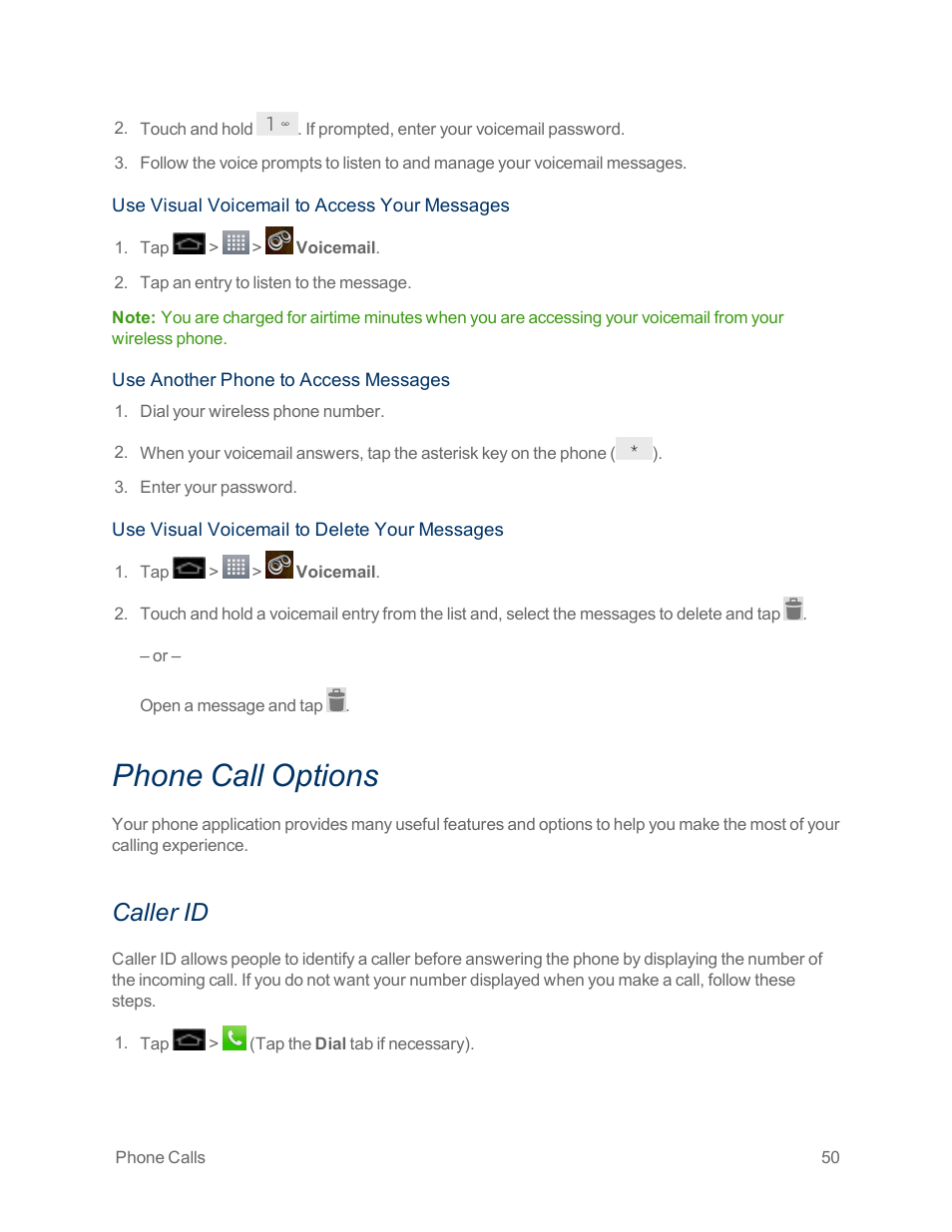 Phone call options, Caller id | LG Optimus G User Manual | Page 58 / 192