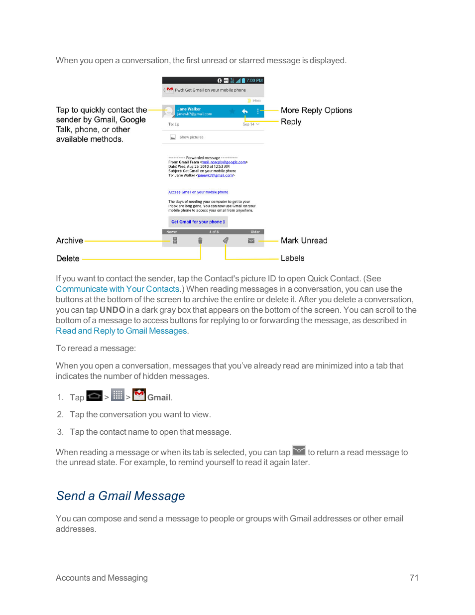 Send a gmail message | LG Optimus G User Manual | Page 79 / 192
