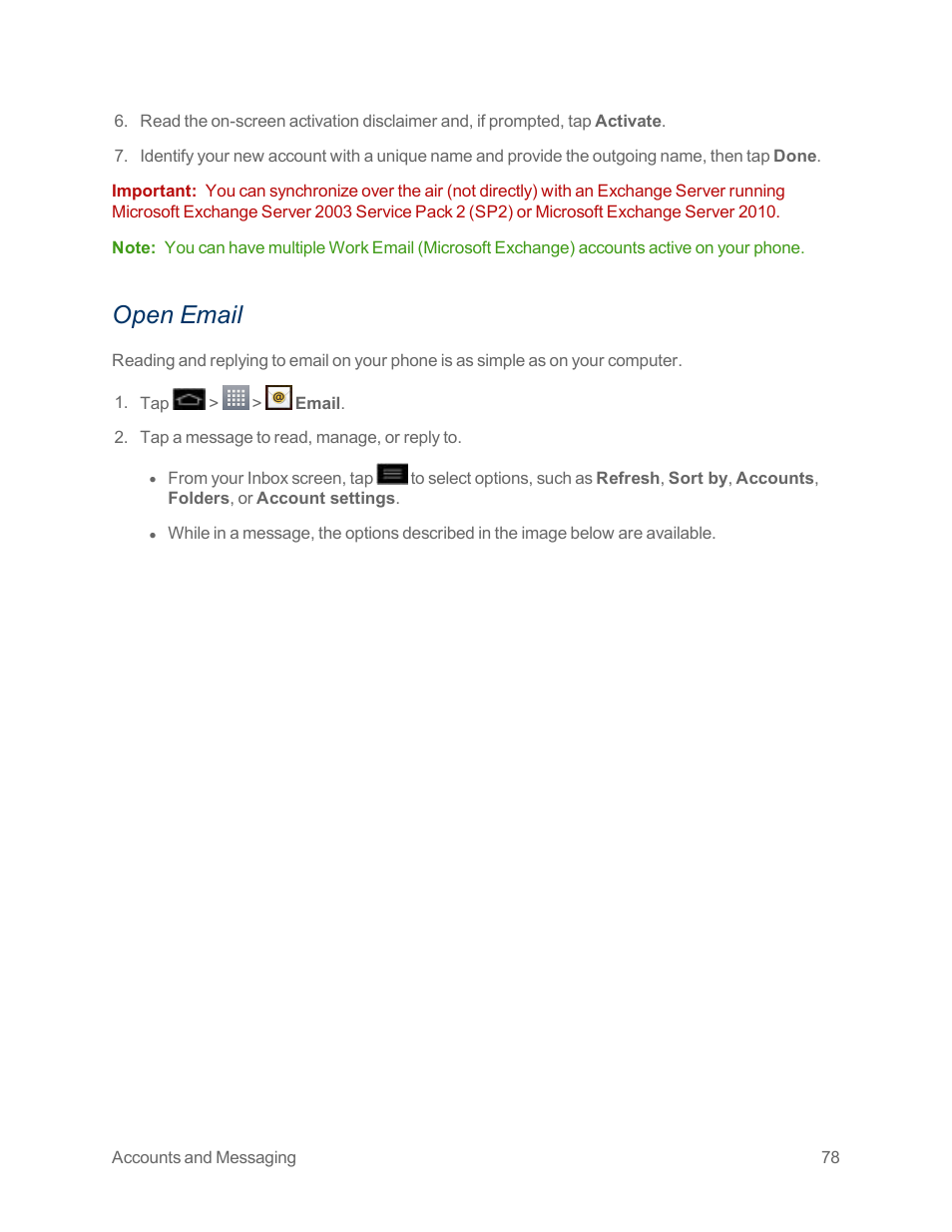 Open email | LG Optimus G User Manual | Page 86 / 192