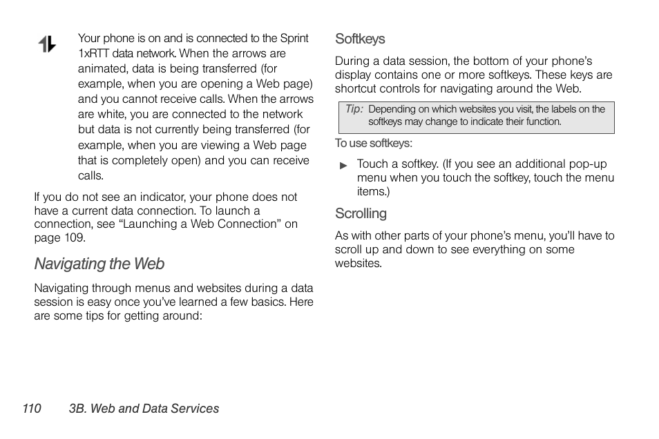 Navigating the web | LG Rumor touch User Manual | Page 122 / 158