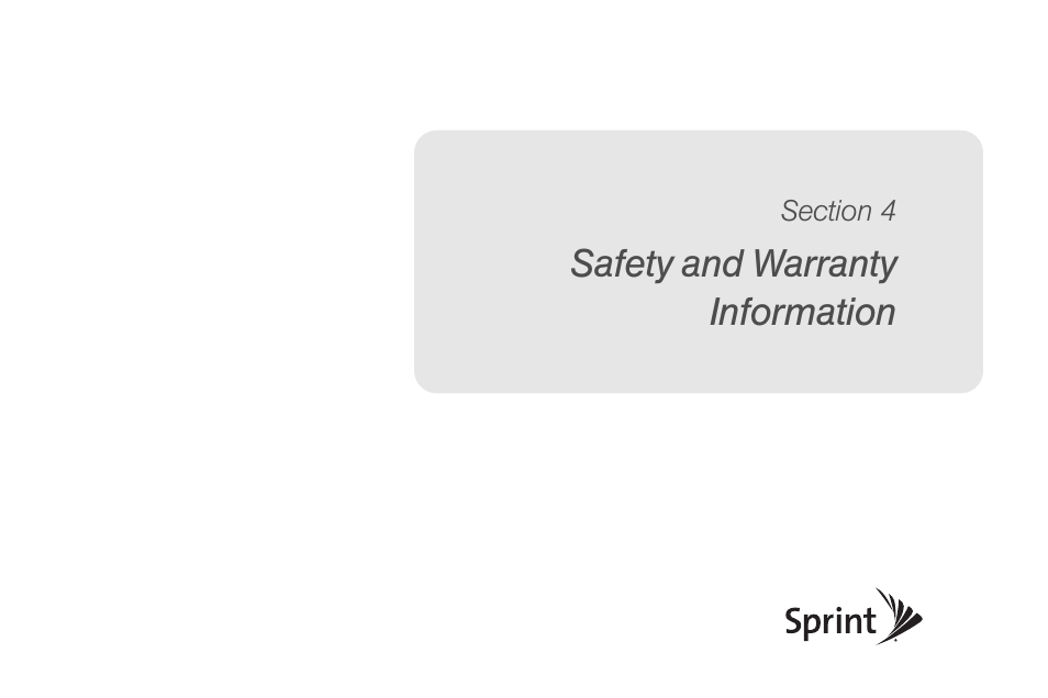 Safety and warranty information, Section 4: safety and, Warranty information | LG Rumor touch User Manual | Page 143 / 158