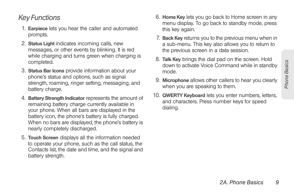 Key functions | LG Rumor touch User Manual | Page 21 / 158