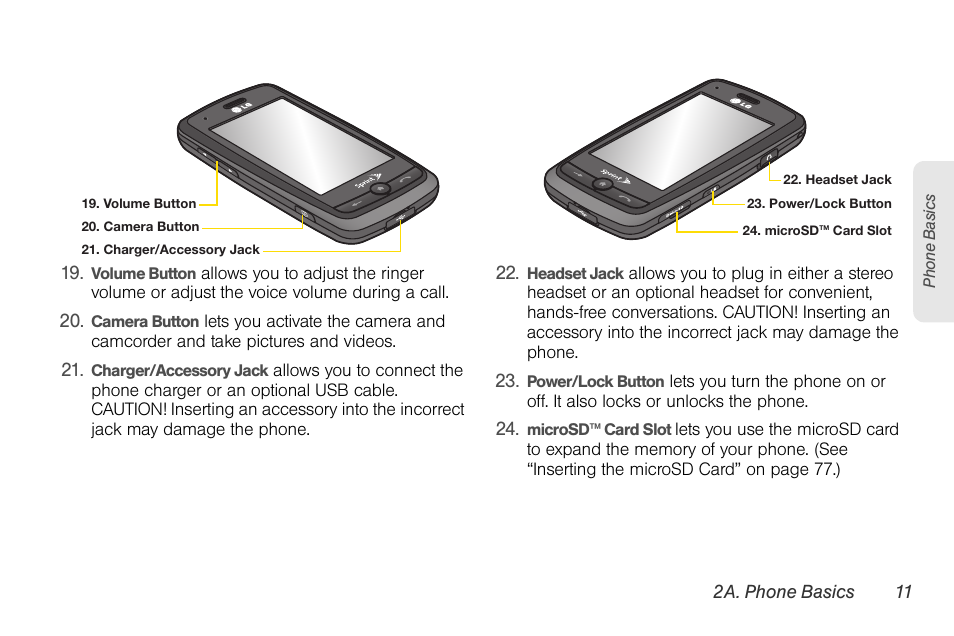 LG Rumor touch User Manual | Page 23 / 158