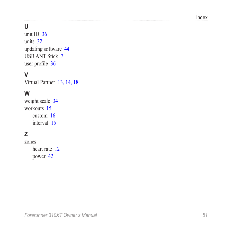 Garmin Forerunner 310XT User Manual | Page 55 / 56