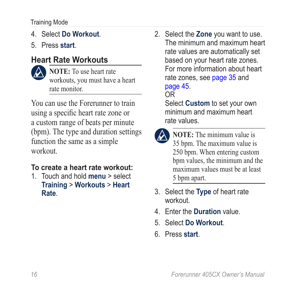 Garmin Forerunner 405 CX User Manual | Page 22 / 56