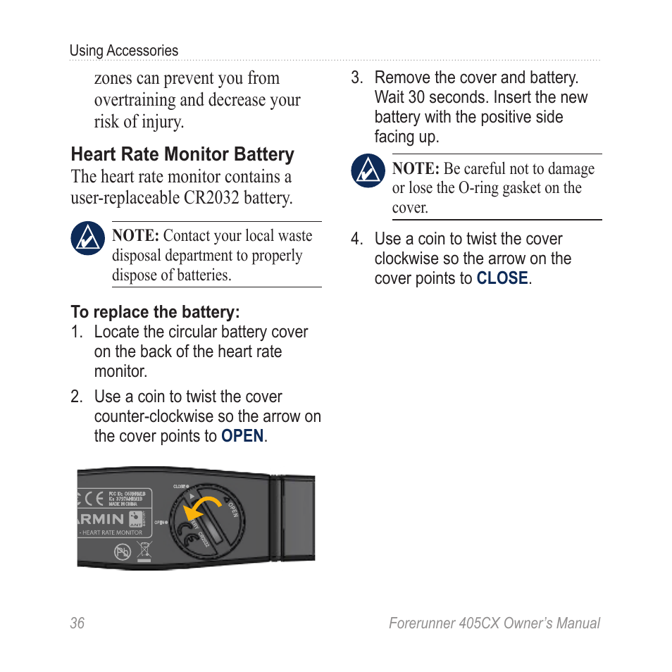 Garmin Forerunner 405 CX User Manual | Page 42 / 56