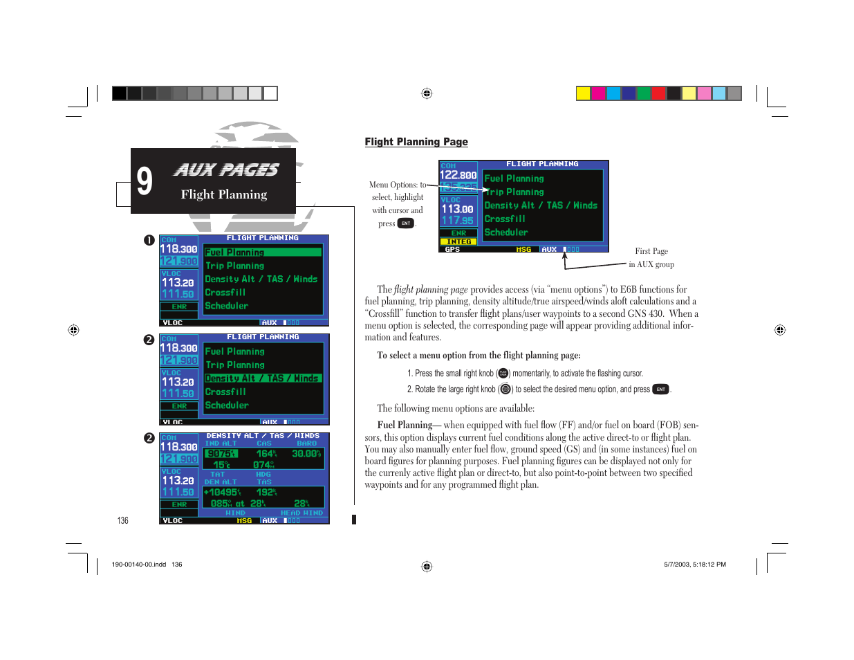 Aux pages | Garmin GNS 430 User Manual | Page 144 / 204