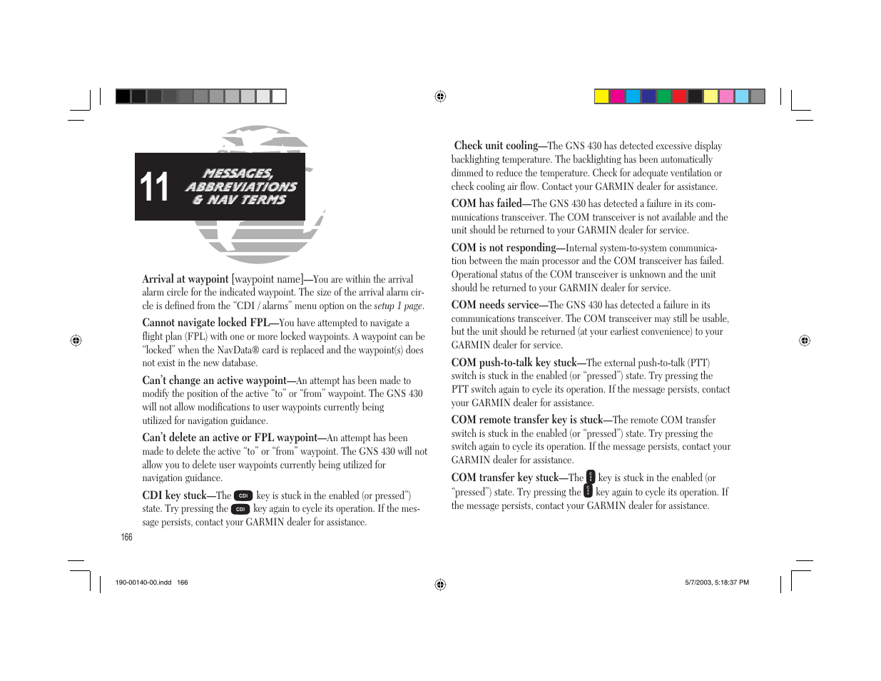 Garmin GNS 430 User Manual | Page 174 / 204