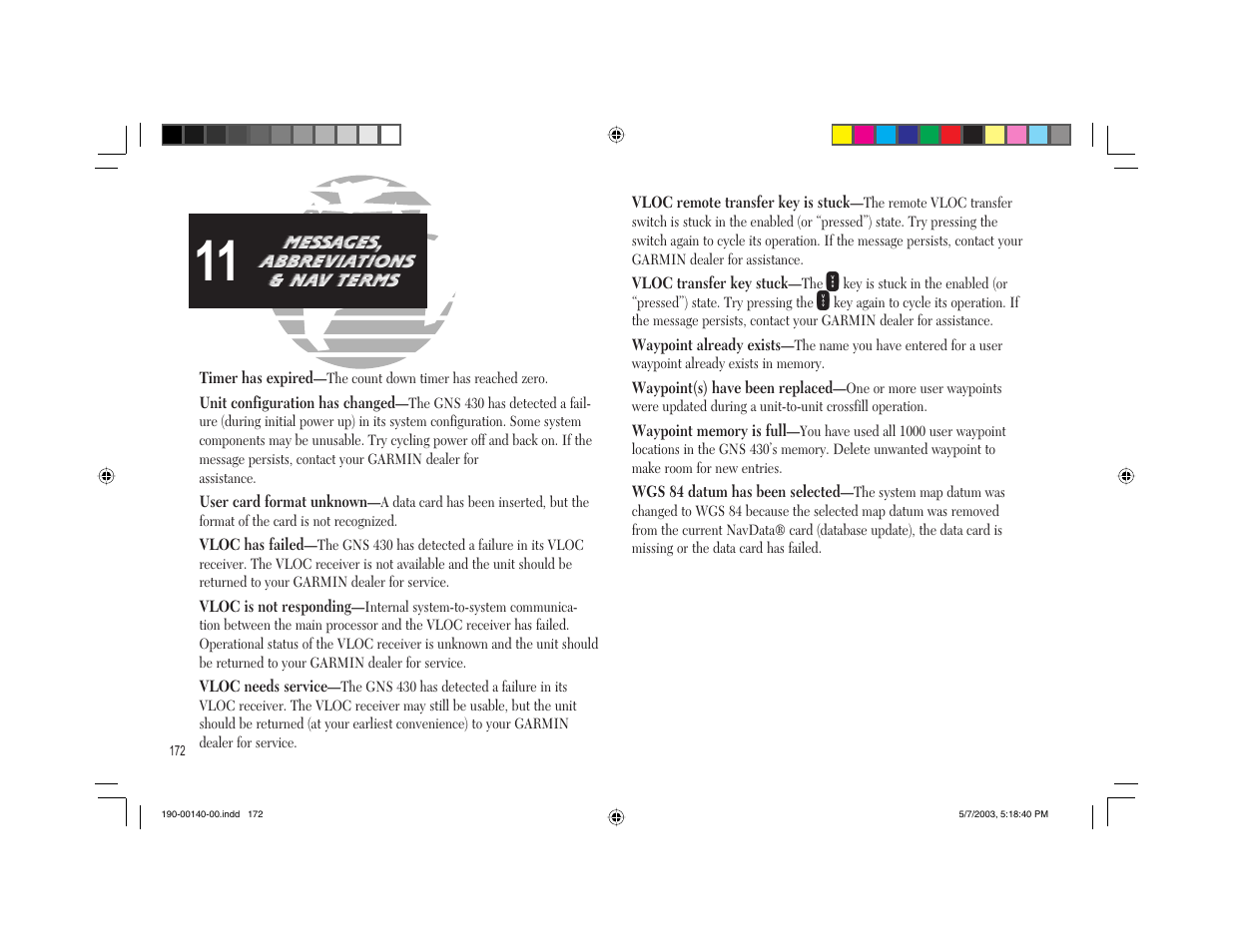 Garmin GNS 430 User Manual | Page 180 / 204