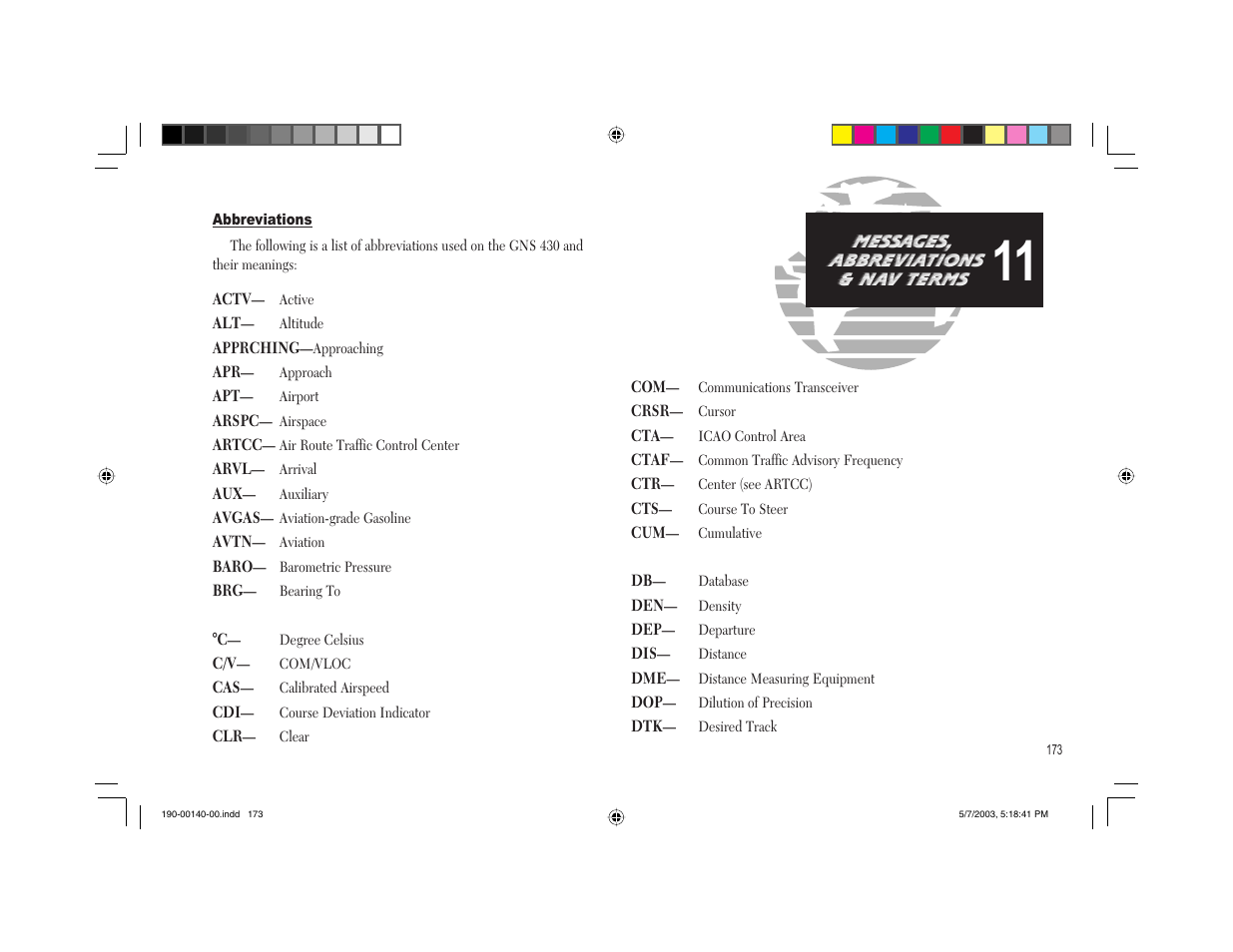 Garmin GNS 430 User Manual | Page 181 / 204