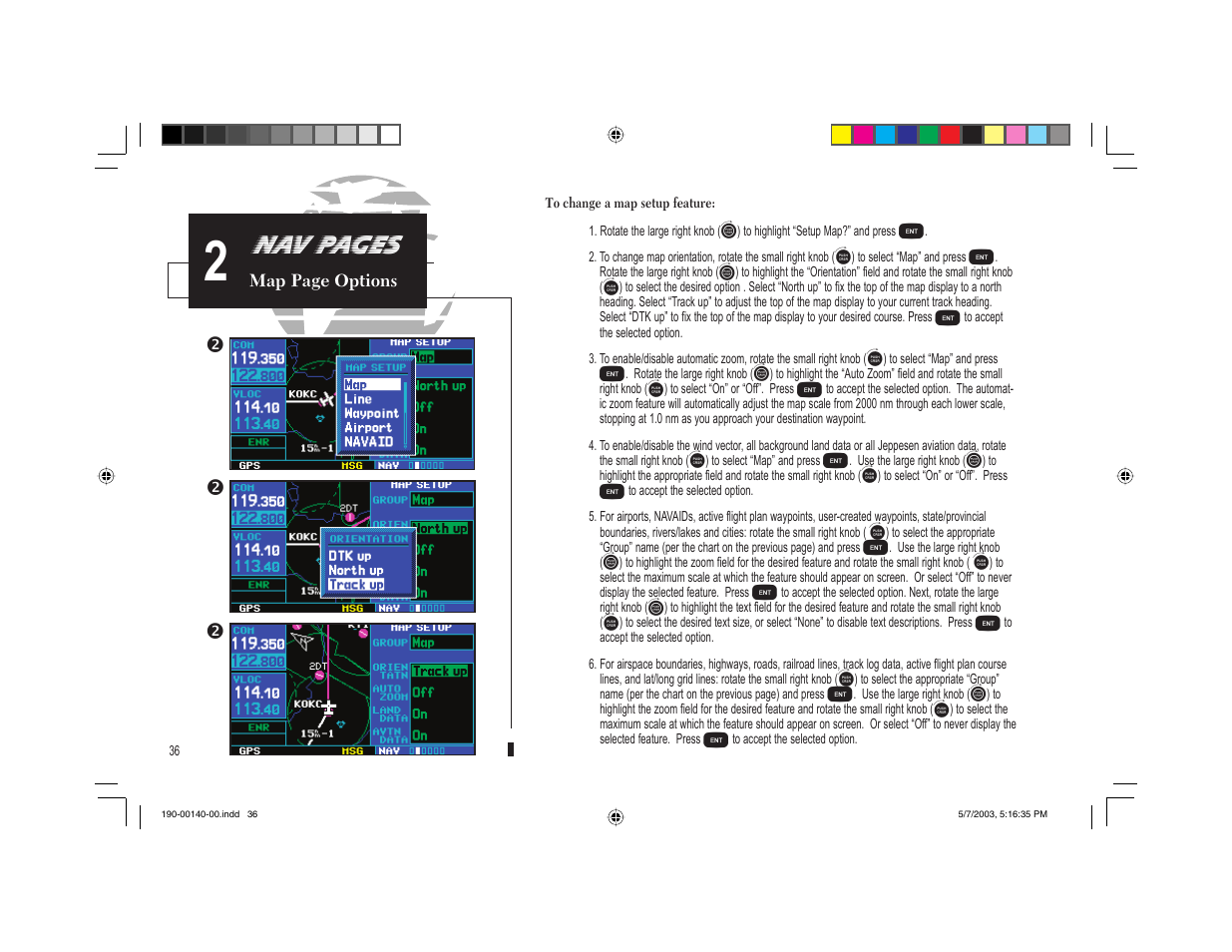 Nav pages | Garmin GNS 430 User Manual | Page 44 / 204