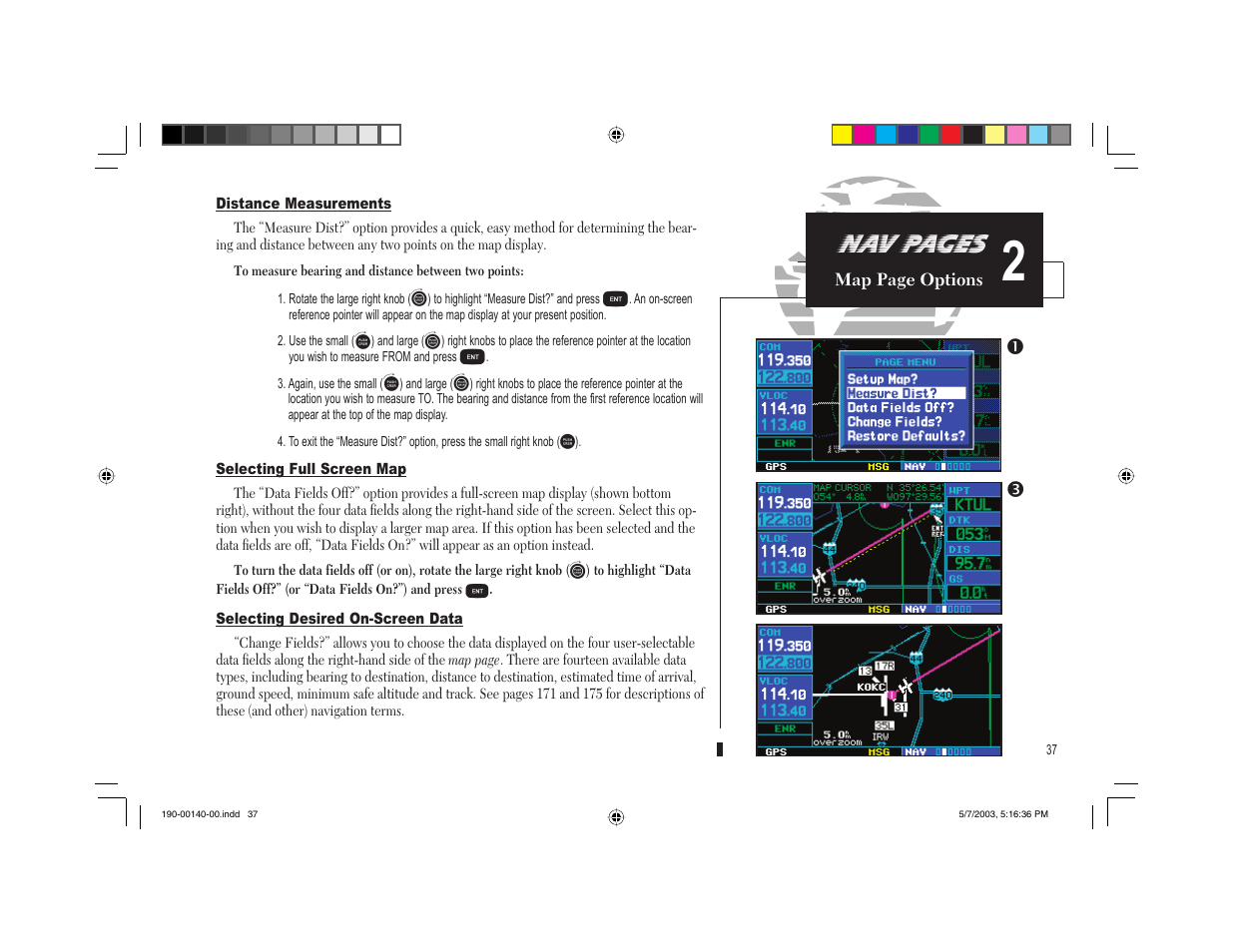 Nav pages | Garmin GNS 430 User Manual | Page 45 / 204