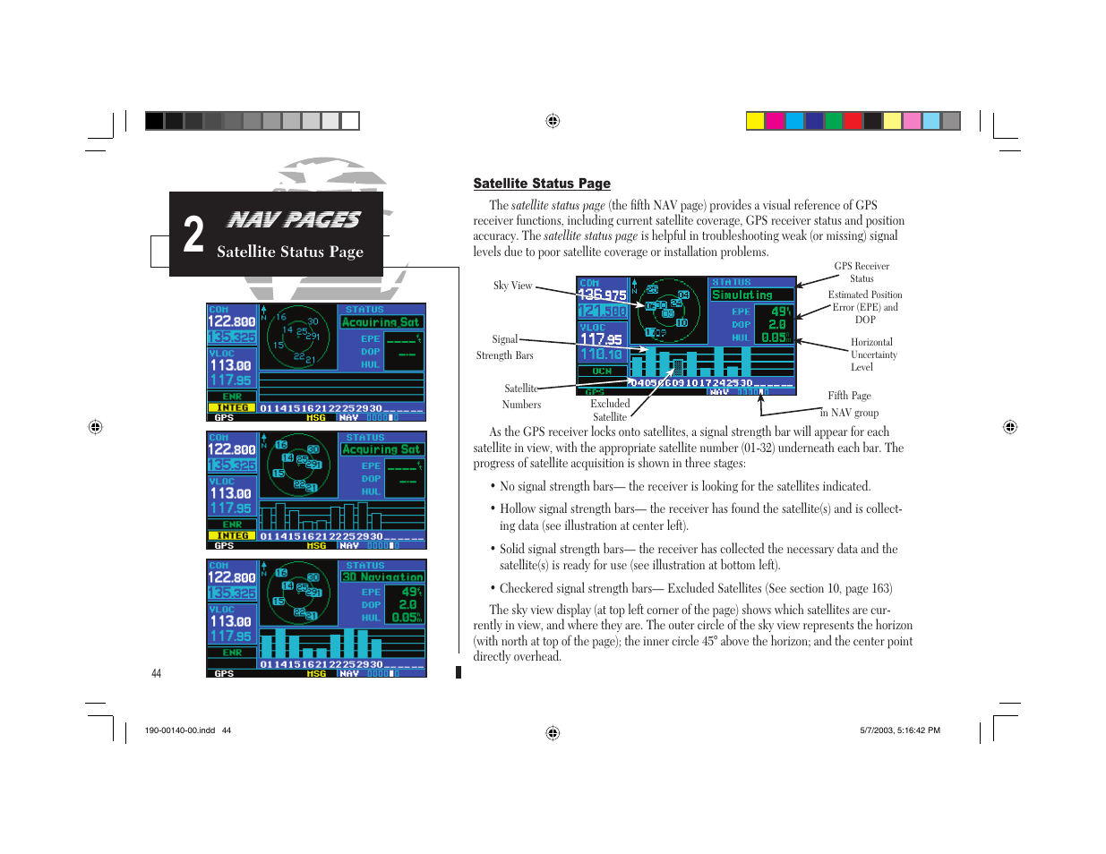 Nav pages | Garmin GNS 430 User Manual | Page 52 / 204