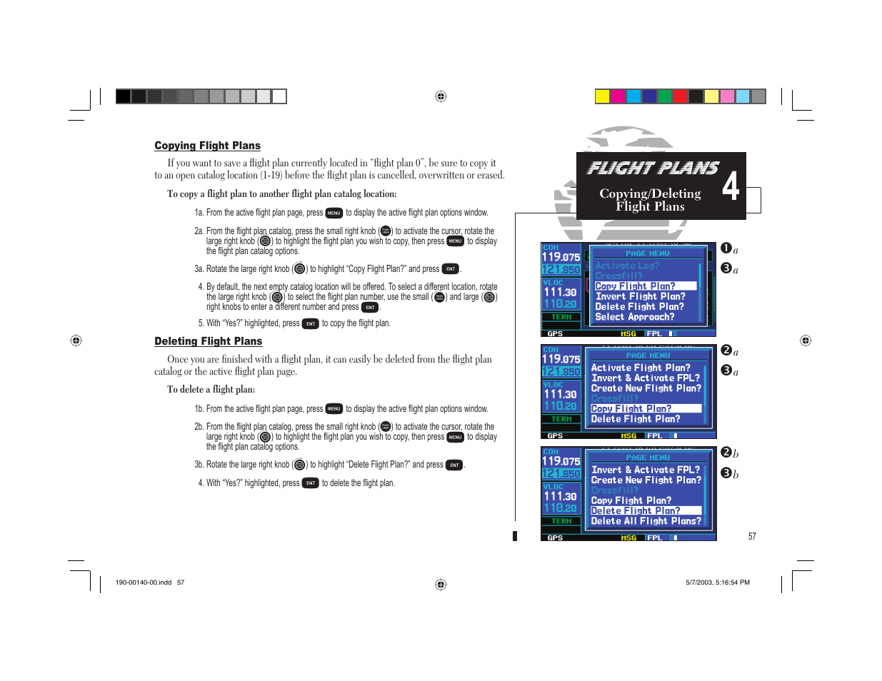 Flight plans | Garmin GNS 430 User Manual | Page 65 / 204
