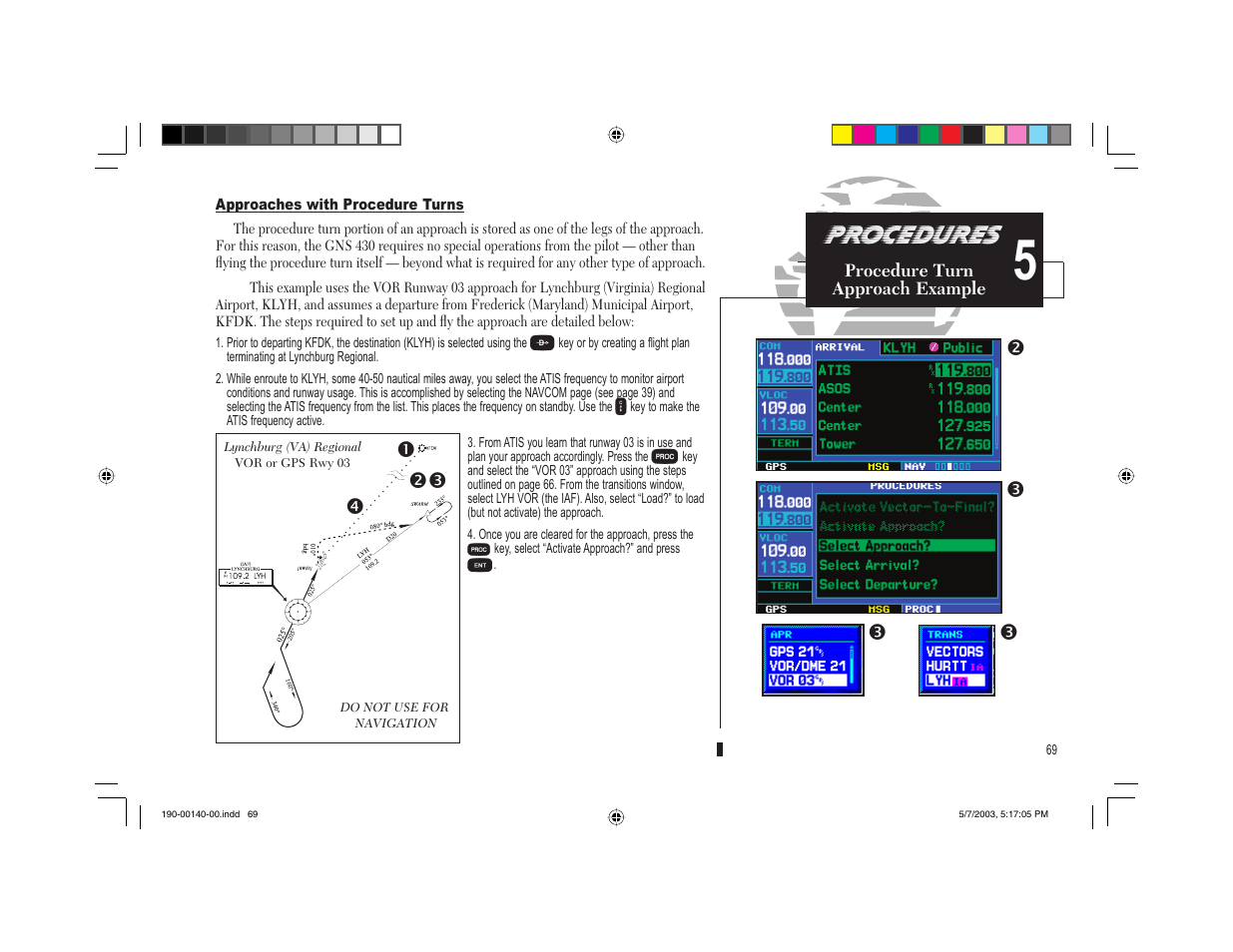 Procedures | Garmin GNS 430 User Manual | Page 77 / 204