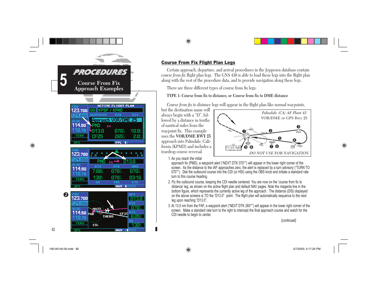 Procedures | Garmin GNS 430 User Manual | Page 90 / 204