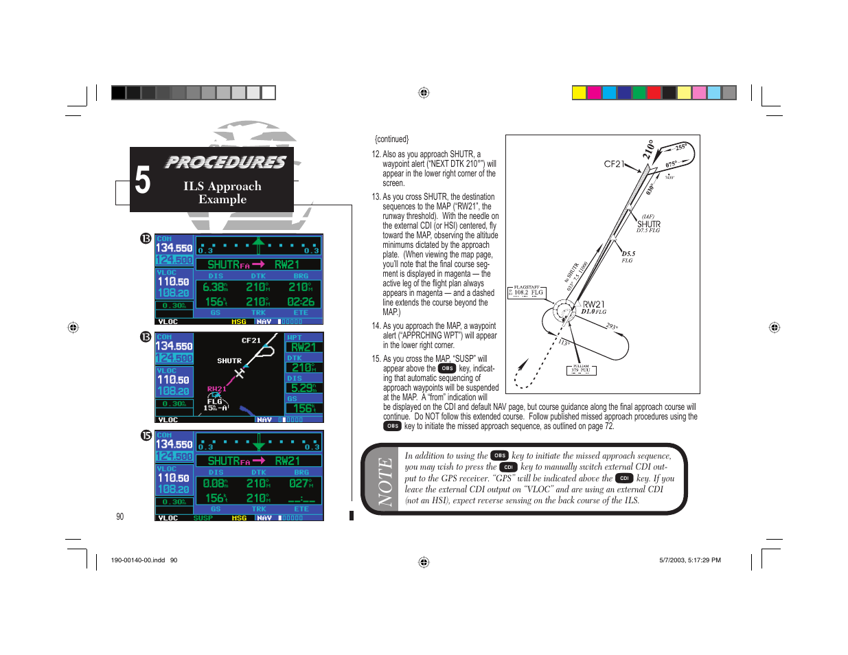 Procedures | Garmin GNS 430 User Manual | Page 98 / 204