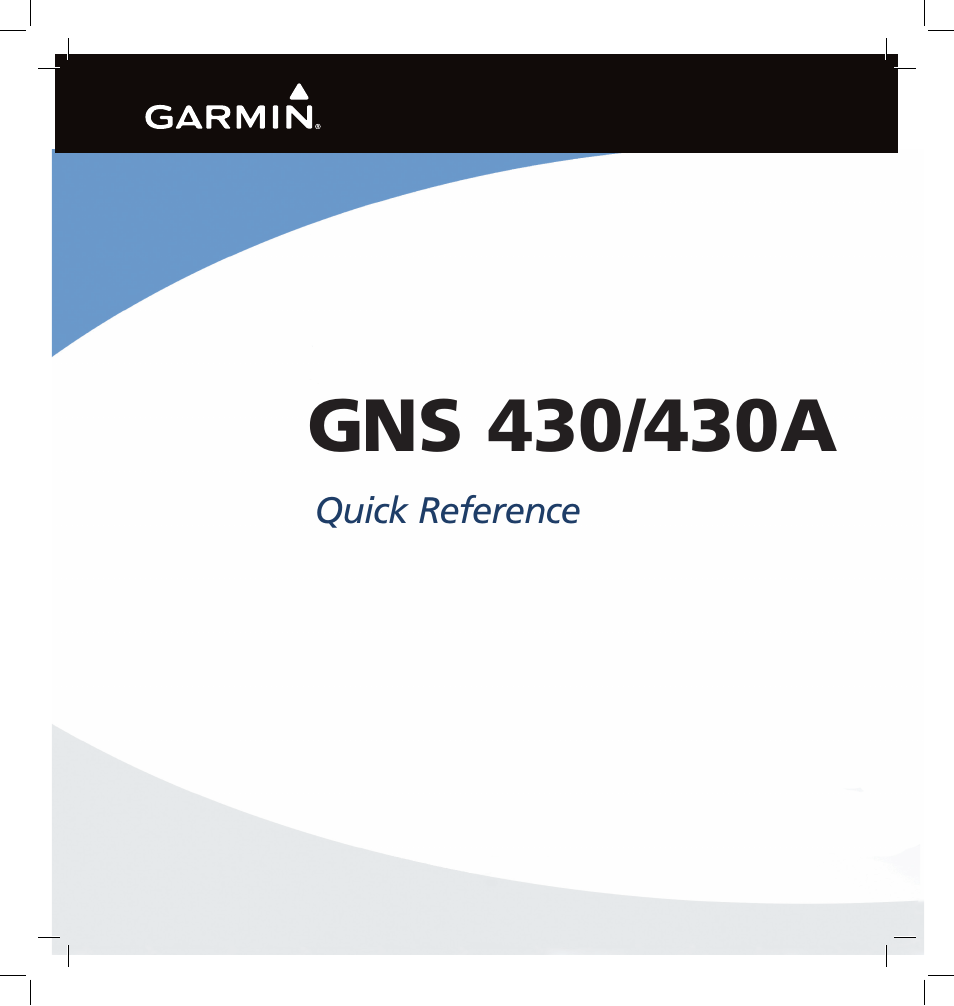 Garmin GNS 430 User Manual | 22 pages