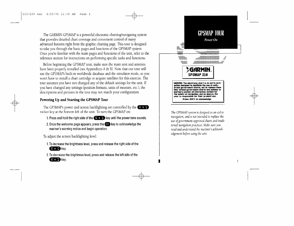 Gpsmap folr, Acflrmin | Garmin 210 User Manual | Page 11 / 92