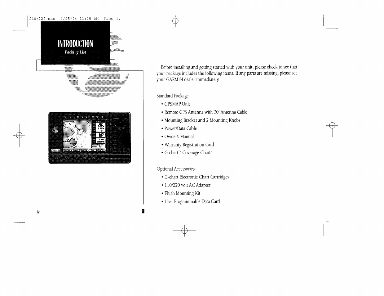 Introduction | Garmin 210 User Manual | Page 6 / 92