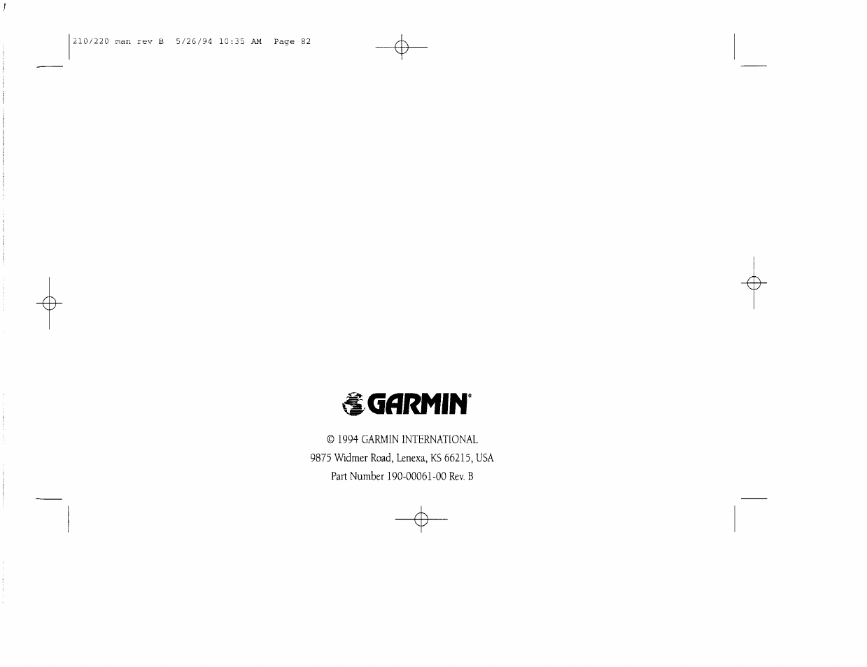 Gflrnin | Garmin 210 User Manual | Page 92 / 92