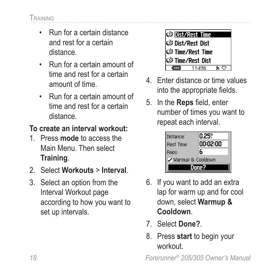 Garmin Forerunner 305 User Manual | Page 22 / 80