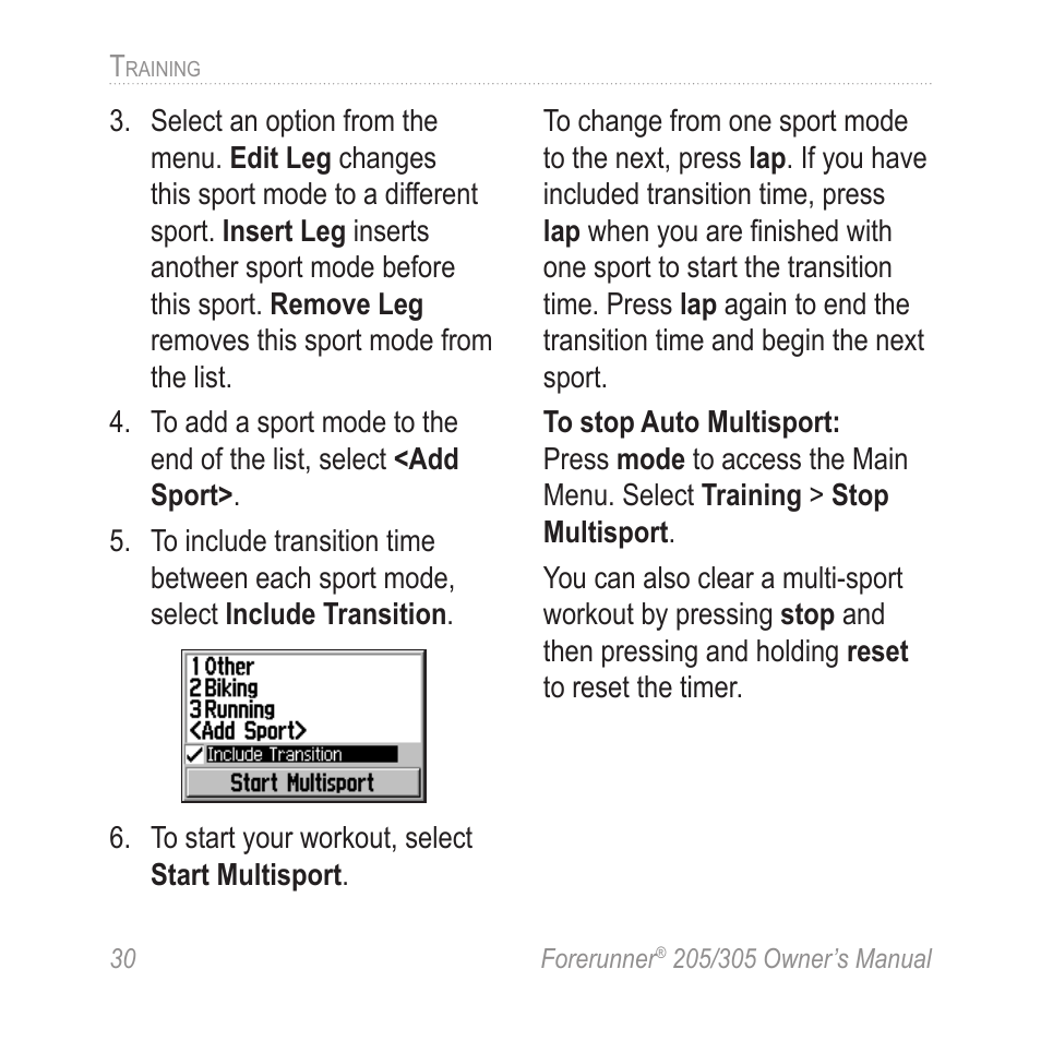 Garmin Forerunner 305 User Manual | Page 34 / 80