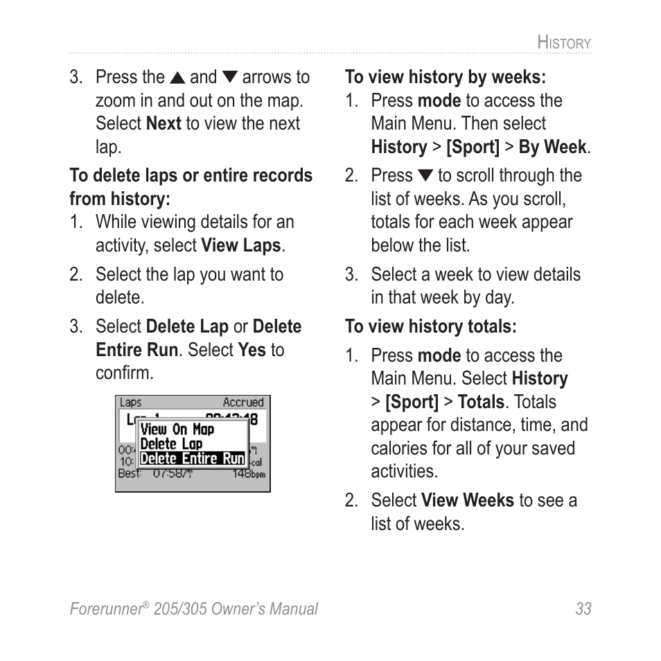 Garmin Forerunner 305 User Manual | Page 37 / 80
