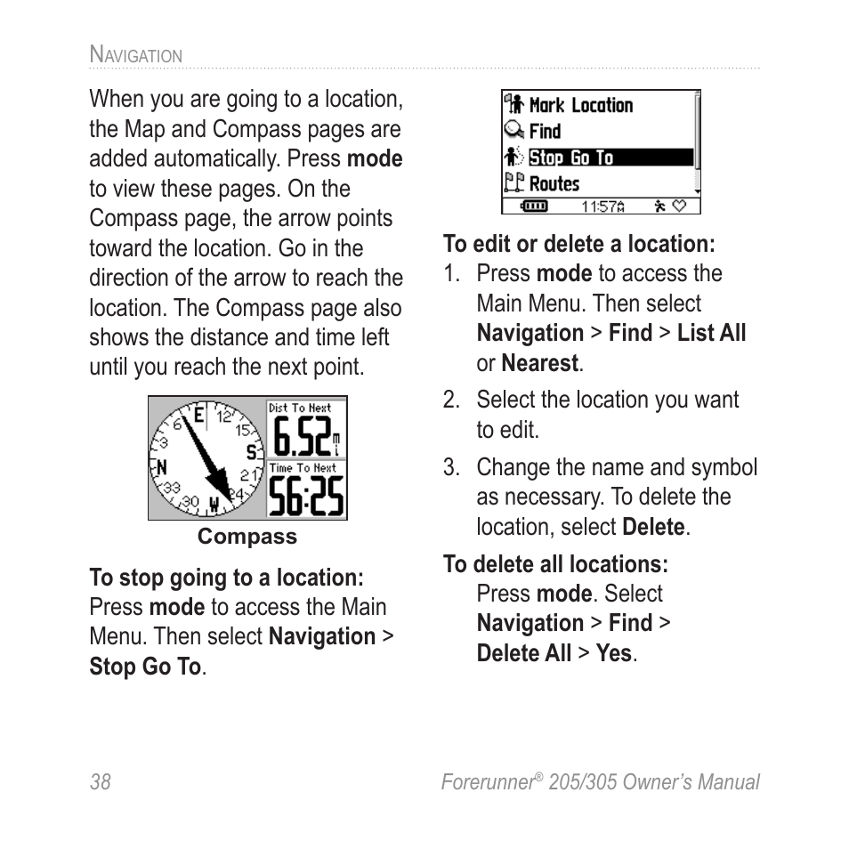 Garmin Forerunner 305 User Manual | Page 42 / 80