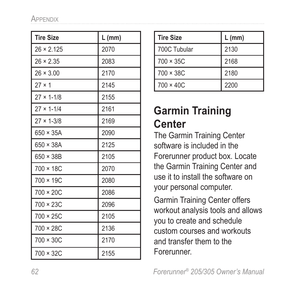 Garmin training center, To load | Garmin Forerunner 305 User Manual | Page 66 / 80