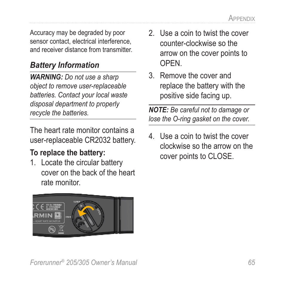 Garmin Forerunner 305 User Manual | Page 69 / 80