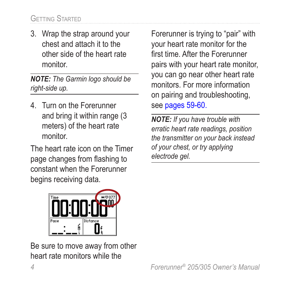 Garmin Forerunner 305 User Manual | Page 8 / 80