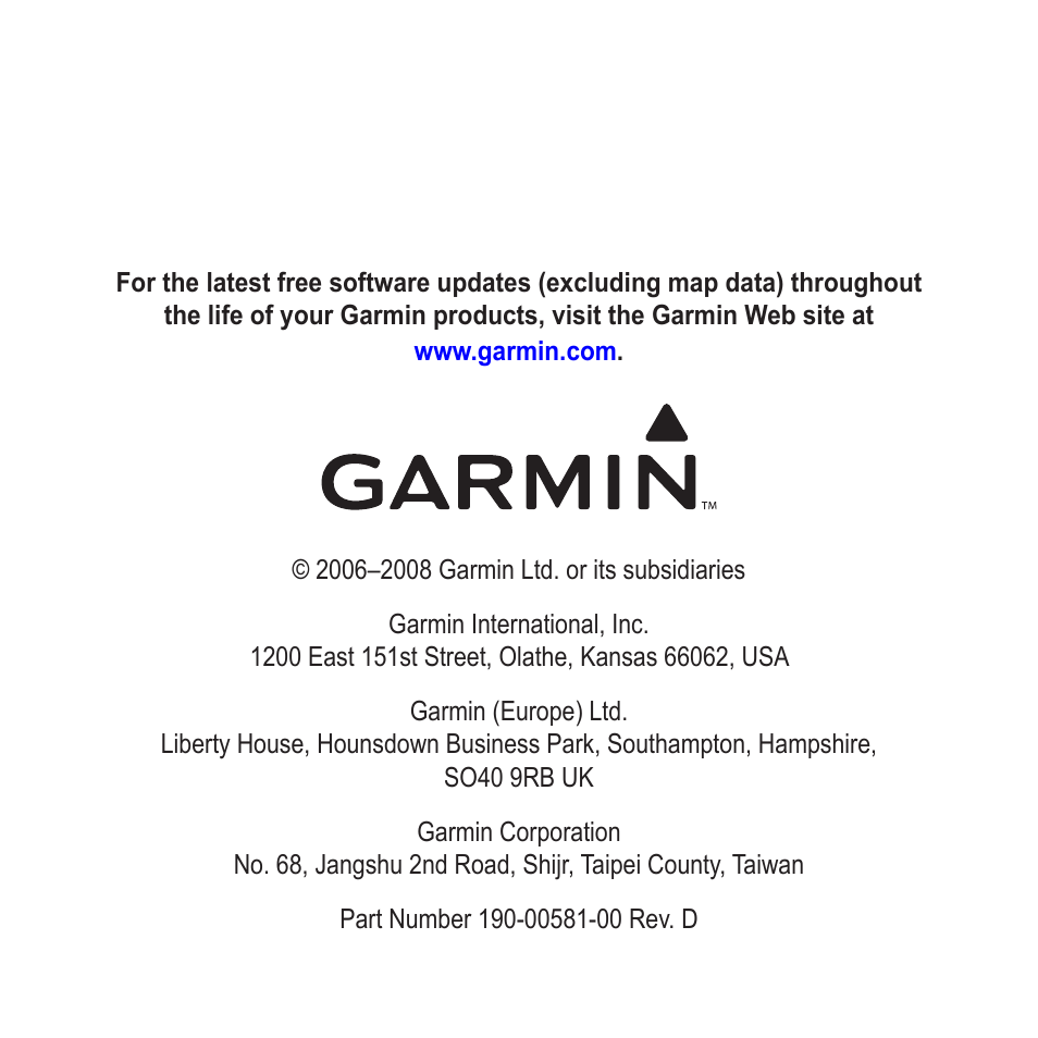 Garmin Forerunner 305 User Manual | Page 80 / 80